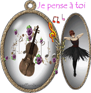Gif animé je pense à toi médaillon